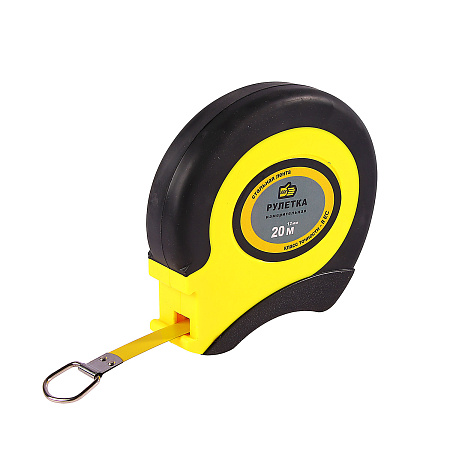 Рулетка 20м х10мм резино-пластик. корпус стальная лента арт.3017025 888 *1/6/36