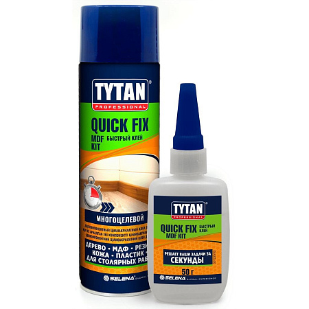 Клей двухкомпонентный для экспресс-склеивания TYTAN (активатор 200 мл+клей 50 г) *1/12