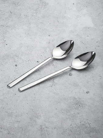 Ложка столовая нерж. "Quadro" КОМПЛЕКТ 2ШТ на подвеске DMC131 "Domenik" *1/12/72