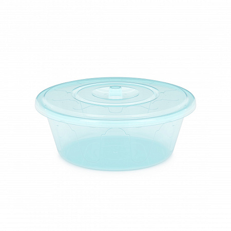 Таз пластм.  6л с Крышкой, прозрачный "Хозяюшка"  М1279 (ЗПИ "Альтернатива")  *1/10