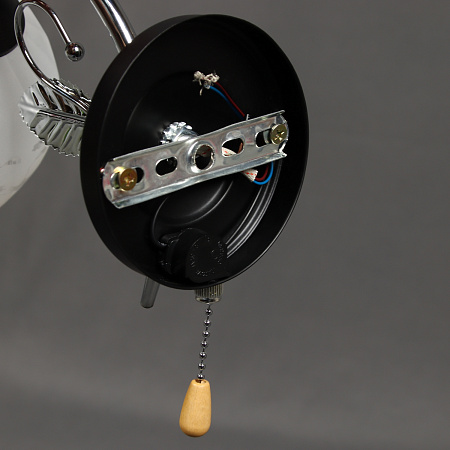 Бра N2178/1W CH+BK E27 2*40Вт (220*270*160)  VERNER LIGHTING *1