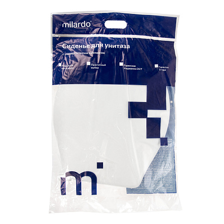 Сиденье для унитаза Milardo 430*377*42 полипропилен, белое 010PP00M31 *1/12