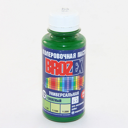Колер паста салатный №12 0,1 л BROZEX *6/108