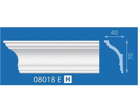 Плинтус потолочный  ЛАГОМ   08018 Е  2,0 м  40*70 (подходит для натяжного потолка) *70