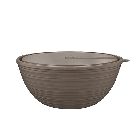 Салатник пластм. "Cardamom" 4,1л d253мм с крышкой Миндаль SE400511105 ("Sugar Spice") *1/15