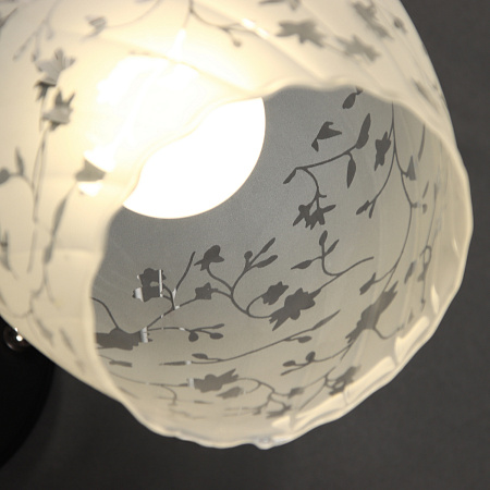 Бра N2178/1W CH+BK E27 2*40Вт (220*270*160)  VERNER LIGHTING *1