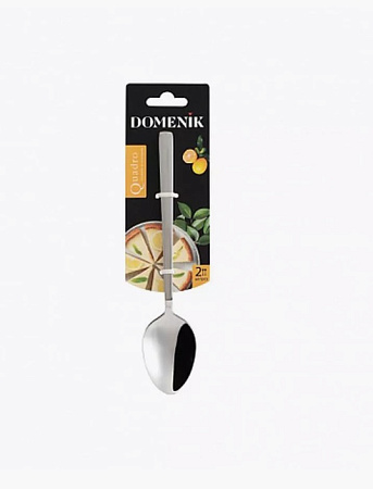 Ложка столовая нерж. "Quadro" КОМПЛЕКТ 2ШТ на подвеске DMC131 "Domenik" *1/12/72