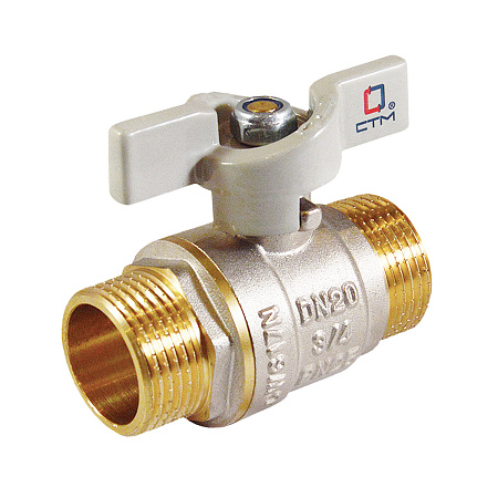 Кран шаровый 1/2" (Ø15) П/П бабочка СТМ (СТАНДАРТ) CWMMB012 (аналог ЗФ770) *1/25/200