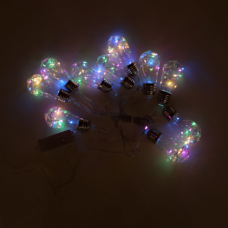 Гирлянда Нить 3м 80LED мульти Лампа прозрачная нить IP20 6929846 *1/60