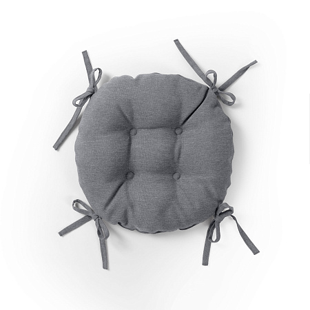 Подушка для стула с тафтингом рогожка круглая d-40см Базальт Волшебная ночь *1/8