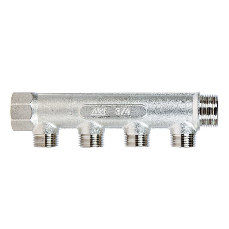 Коллектор 4 выхода 3/4"(Ø20) х 1/2"(Ø15) М/П/П/П/П/П MPF (ИС.071058) MP-У *1/30