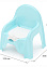 Горшок детский пластм. - "стульчик туалетный" Голубой с синим  М1326 (ЗПИ "Альтернатива") *1/6
