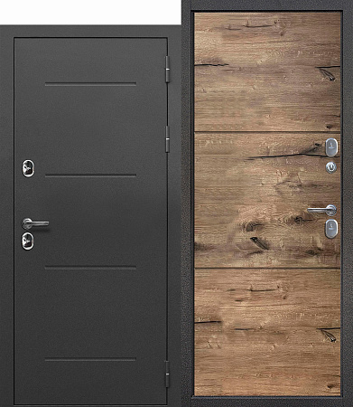 Дверь металлическая 11 см ISOTERMA Серебро Канадский Дуб 960х2050 ЛЕВАЯ ТЕРМОРАЗРЫВ *1