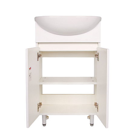 Тумба /BROZEX WOOD/ "Симпл 50" ясень белоснежный, с доводчиками *1