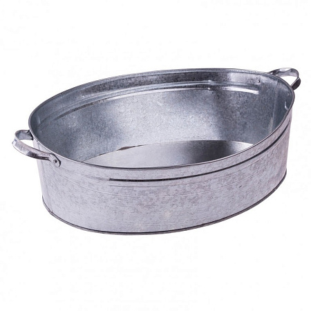 Таз металл. оцинкованный  23л овальный, с ручками ("УралИНВЕСТ" Лысьва) *1/5