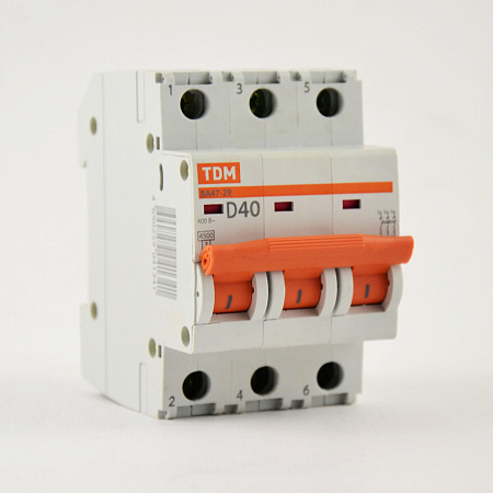 Авт.выкл. TDM ВА 47-29 40А/3П SQ0206-0177 хар-ка D  *4/40