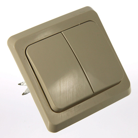 Выключатель "Этюд" СП 2кл. кремовый ВС10-002К *10/20