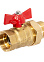 Кран шаровый 3/4" (Ø20) М/П бабочка с американкой STI 11Б27п1 (9595) (аналог БМ582) *1/80
