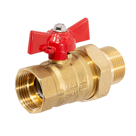 Кран шаровый 3/4" (Ø20) М/П бабочка с американкой STI 11Б27п1 (9595) (аналог БМ582) *1/80