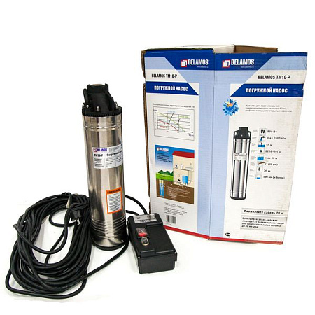 Насос погружной скважинный вихревой шнур20м 800Вт 1900л/час напор55м BELAMOS ТМ10-Р *1