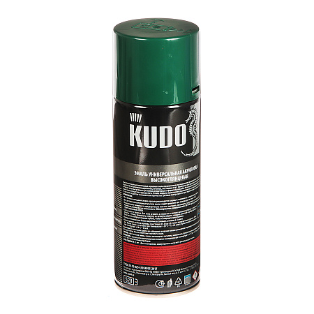 Эмаль-аэрозоль темно-зеленый 520/270 мл RAL 6016 KUDO *1/12