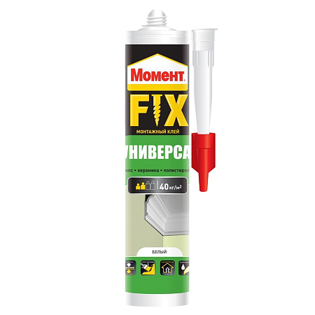 Жидкие гвозди универсальные 380г белый Монтаж FIX Универсал Момент 2124747  *6/12