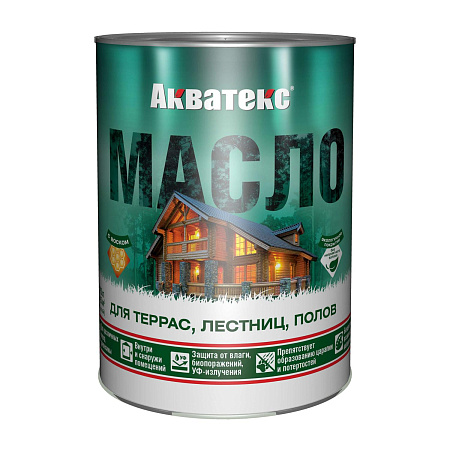 Масло для террас, лестниц, полов бесцветный 0,75 л Акватекс *1/6/576