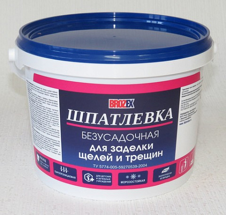 Шпатлевка акриловая для щелей и трещин безусадочная 1,3 кг  BROZEX  *12/432