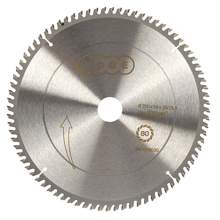 Диск пильный 250*30/25,4мм 80 зубьев по ламинату (810010036) EDGE PATRIOT *1/10