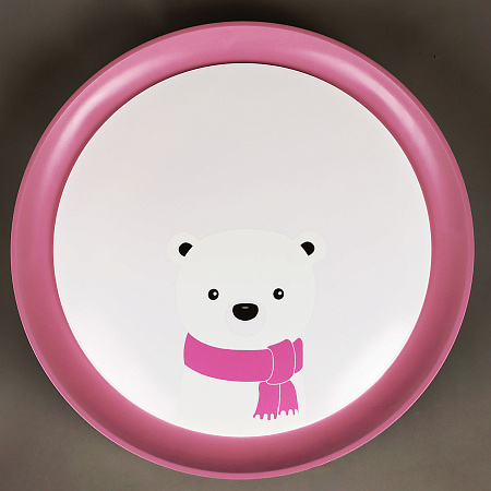 Светильник светодиодный акриловый 400мм 48W 6016P/24W*2 pink 3 реж., пульт  VERNER LIGHTING *1/10