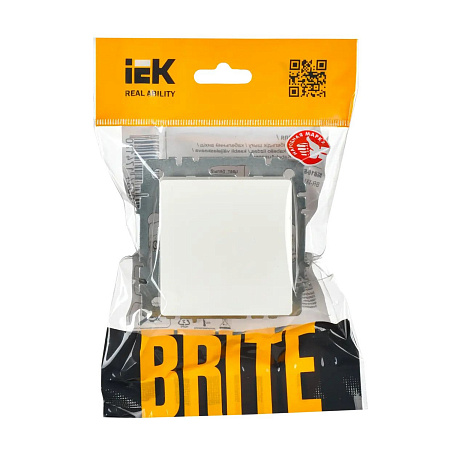 Механизм выключателя "BRITE" 1кл. белый IEK BR-V10-0-10-K01  *10