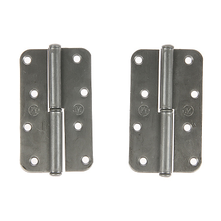 Петля накладная 110мм б/покрытия ПРАВАЯ (комплект 2 шт+саморезы) ДомоСтрой *10/50