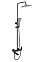 Смеситель д/ванны со стойкой для душа + ручной и тропический душ Fmark FS8745-22H черный *1