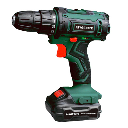 Дрель-шуруповерт 14,4В 2скор.0-400/0-1400об/мин 26Нм 2Ач 2аккум LI-ION DC 1402 PROMO FAVOURITE *1/10