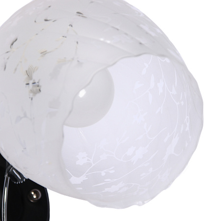 Бра N2178/1W CH+BK E27 2*40Вт (220*270*160)  VERNER LIGHTING *1