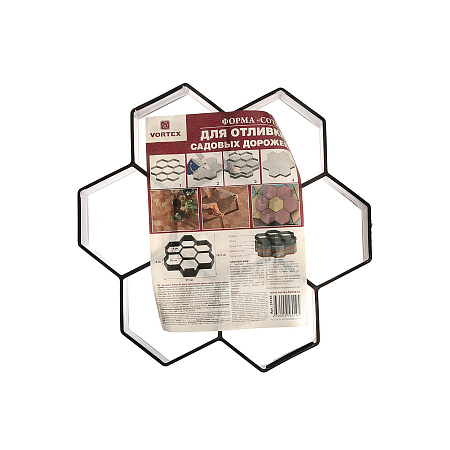 Форма для отливки садовых дорожек "Соты" 28,5*27*4 см "VORTEX" (арт.24185)    *5