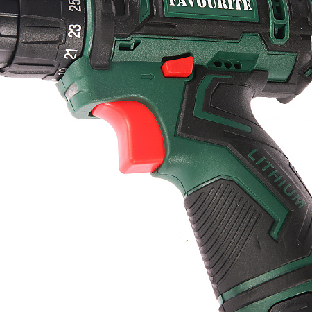 Дрель-шуруповерт 12В 2скор.0-400/0-1400об/м 25Нм 2Ач 1,5ч 2аккум LI-ION DC1202 PROMO FAVOURITE *1/10