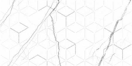 Декор Siluet белый 500*250 GT124VG Global Tile *1/7